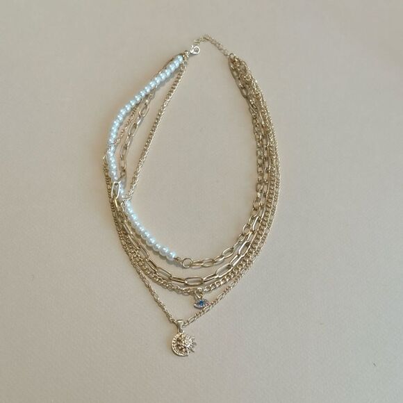 Boho evil eye necklace N1097 - Picture 2 of 4